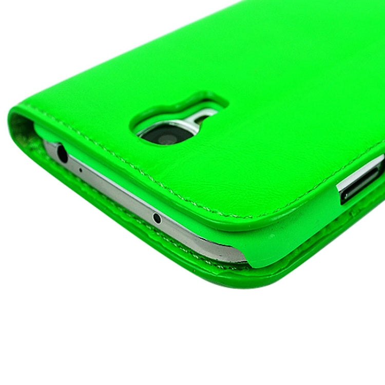 Crazy Horse Texture Slant Fastener Horizontal Flip Leather Case with Card Slot and Holder for Galaxy S IV / i9500