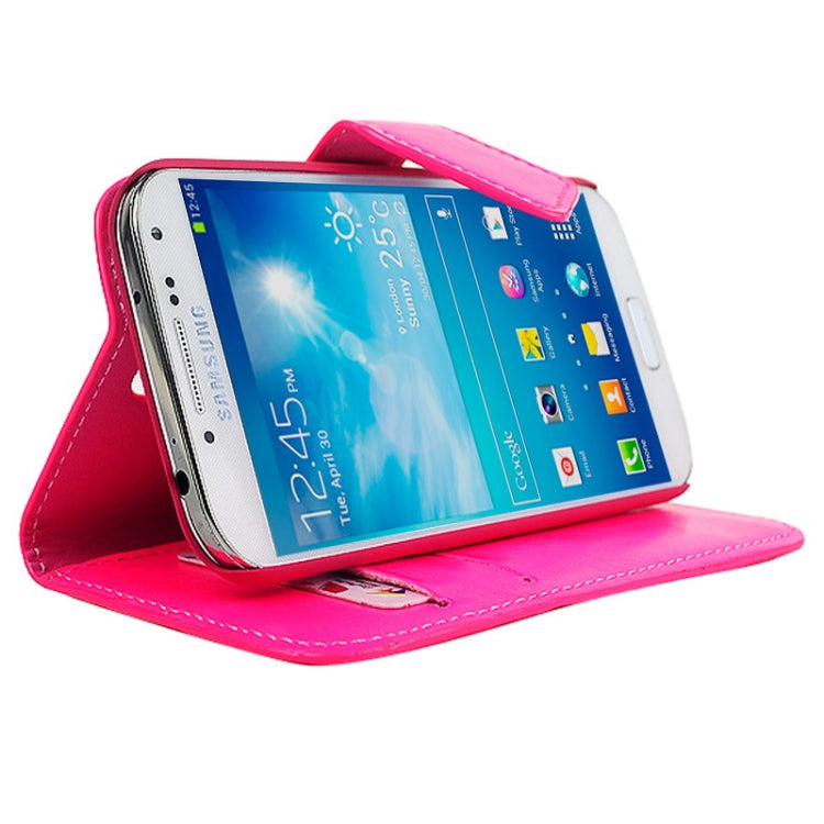 Crazy Horse Texture Slant Fastener Horizontal Flip Leather Case with Card Slot and Holder for Galaxy S IV / i9500