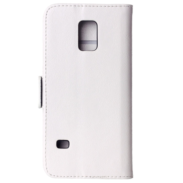 Crazy Horse Texture Horizontal Flip Leather Case with Card Slots & Holder for Galaxy S5 mini / G800(White)