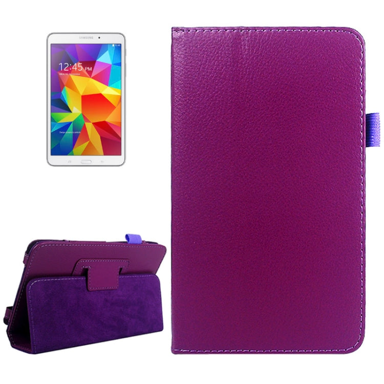 Pure Color Pattern Horizontal Flip Leather Case with Holder for Galaxy Tab 4 7.0 / SM-T230