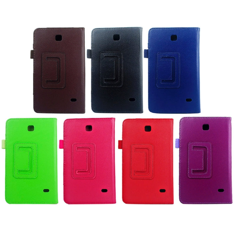 Pure Color Pattern Horizontal Flip Leather Case with Holder for Galaxy Tab 4 7.0 / SM-T230