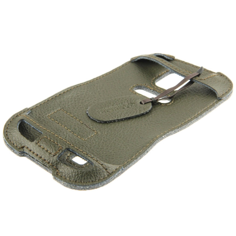 SHOWKOO Angel series Lichi Texture Vertical Style Snap Button Leather Case with Call Display ID & Lanyards for Galaxy S IV / i9500