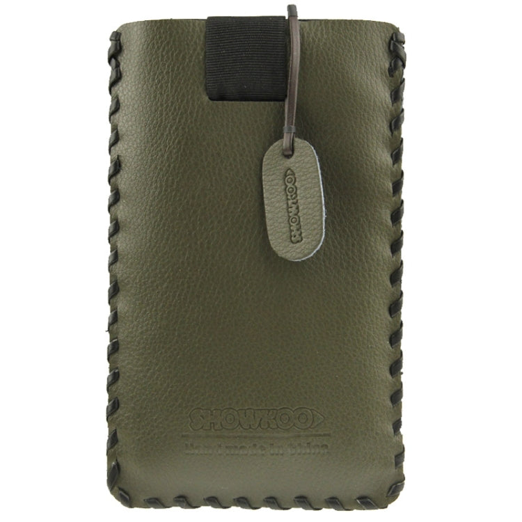 SHOWKOO Angel series 5.7 inch Universal Lichi Texture Vertical Style Leather Case for iPhone 6s & 6s Plus, iPhone 6 & 6 Plus, Galaxy S6 / S6 edge / S6 edge+ / Note 5 Edge / Note 5 / Note 4 / Note 3, HTC, Sony (Army Green)