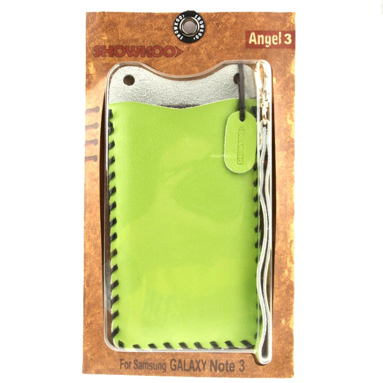 SHOWKOO Angel series Lichi Texture Vertical Style Leather Case with Lanyards for Galaxy Note III / N9000