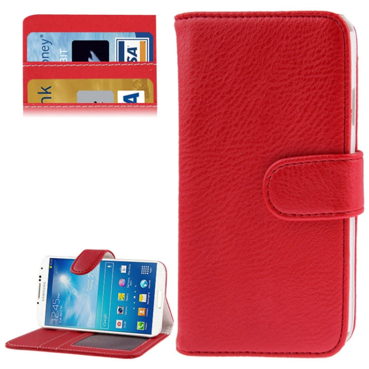 Litchi Texture Leather Case with Holder & Credit Card Slot for Galaxy J / N705T