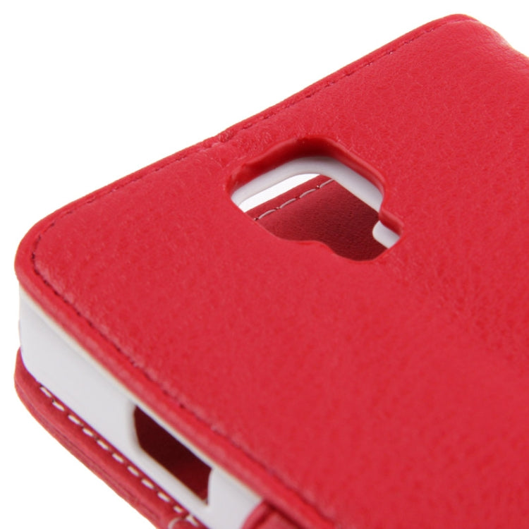 Litchi Texture Leather Case with Holder & Credit Card Slot for Galaxy J / N705T