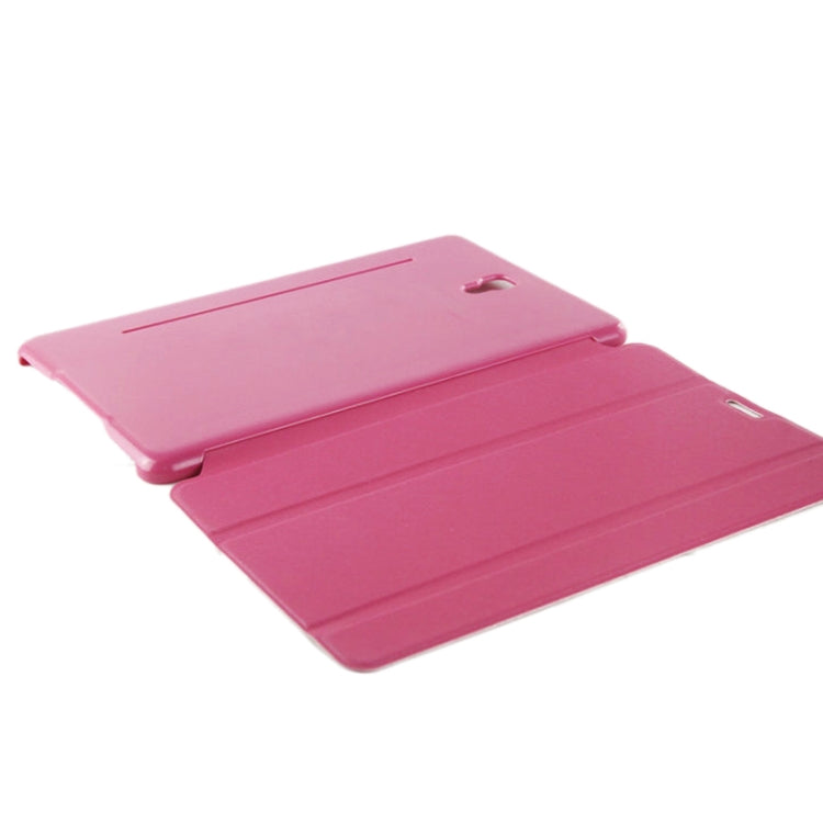 Delicate Leather Texture + Cross Grid Texture Plastic Flip Leather Case with Holder for Galaxy Tab S 8.4 / T700