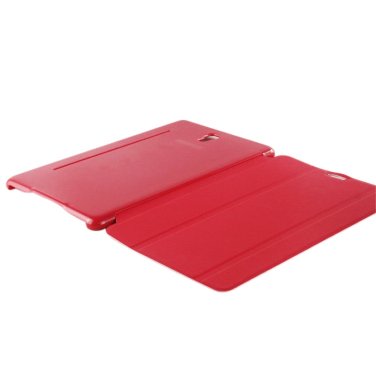 Delicate Leather Texture + Cross Grid Texture Plastic Flip Leather Case with Holder for Galaxy Tab S 8.4 / T700