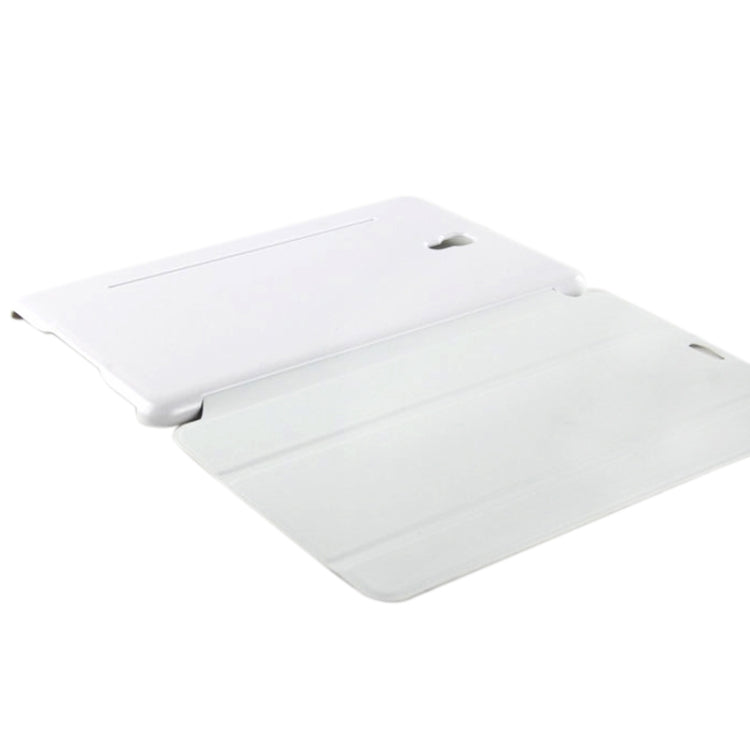 Delicate Leather Texture + Cross Grid Texture Plastic Flip Leather Case with Holder for Galaxy Tab S 8.4 / T700