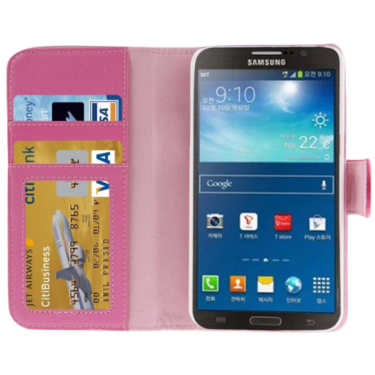 Litchi Texture Leather Case with Holder & Credit Card Slot for Galaxy Round G910 / G910S