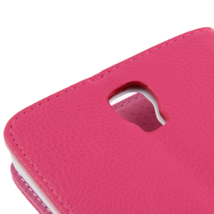 Litchi Texture Leather Case with Holder & Credit Card Slot for Galaxy Round G910 / G910S