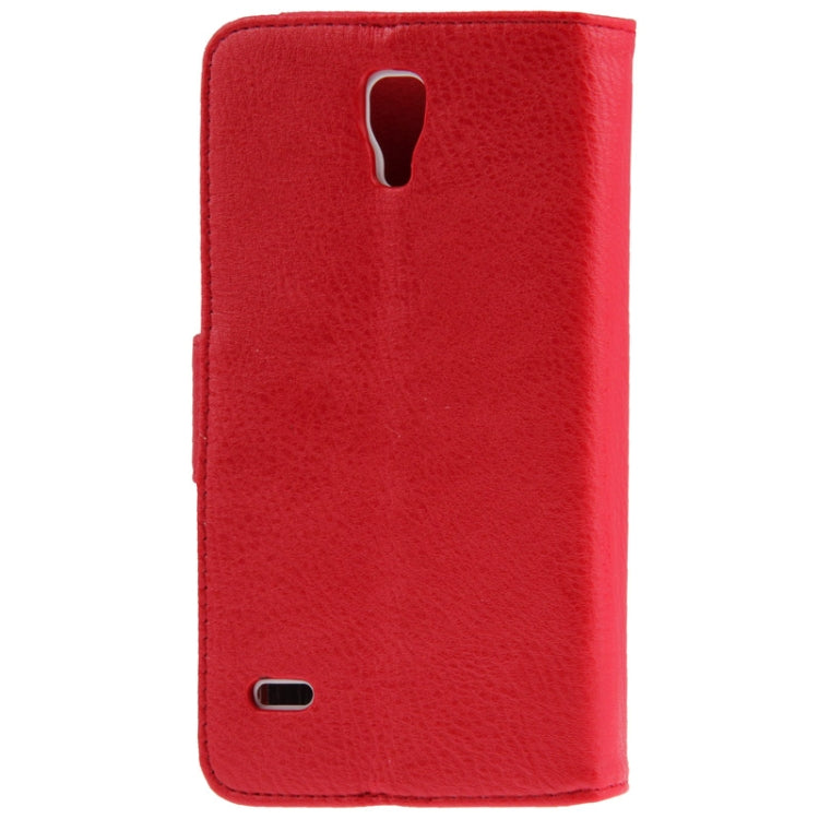 Litchi Texture Leather Case with Holder & Credit Card Slot for Galaxy Round G910 / G910S