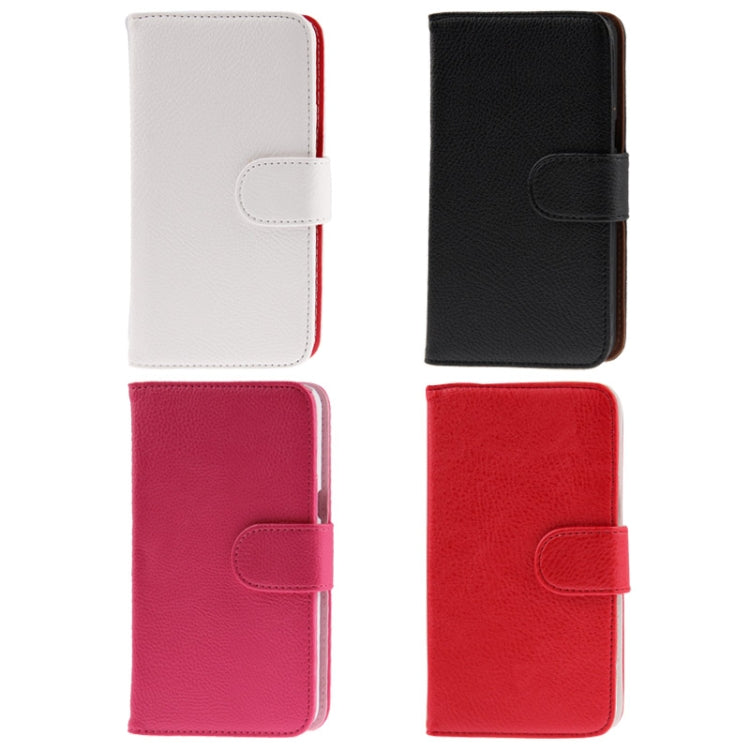 Litchi Texture Leather Case with Holder & Credit Card Slot for Galaxy Round G910 / G910S