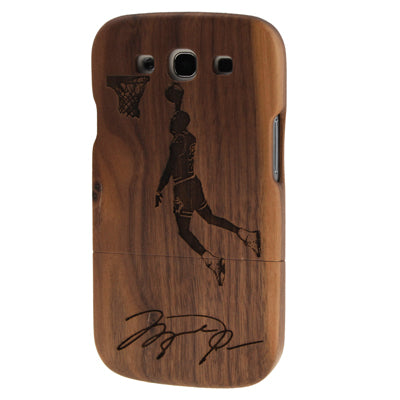 Dunk Pattern Detachable Wood Material Case for Galaxy SIII / i9300