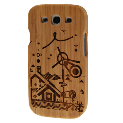 Scenery Pattern Detachable Wood Material Case for Galaxy SIII / i9300