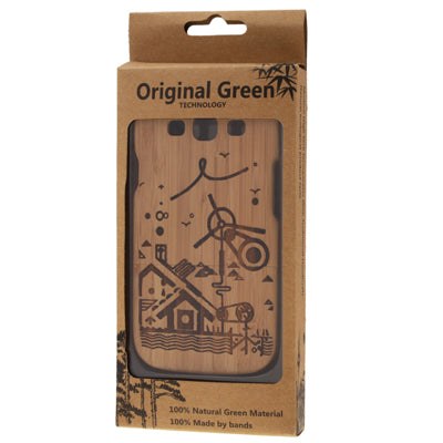 Scenery Pattern Detachable Wood Material Case for Galaxy SIII / i9300