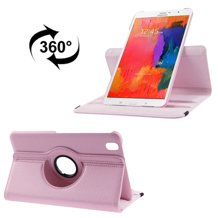 360 Degree Rotatable Litchi Texture Leather Case with 2-angle Viewing Holder for Galaxy Tab Pro 8.4 / T320