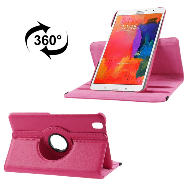 360 Degree Rotatable Litchi Texture Leather Case with 2-angle Viewing Holder for Galaxy Tab Pro 8.4 / T320