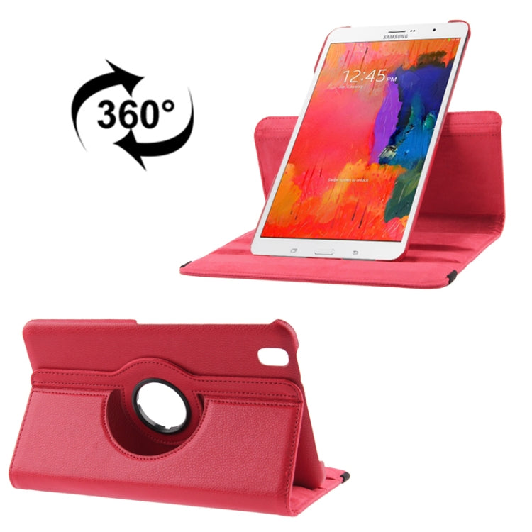 360 Degree Rotatable Litchi Texture Leather Case with 2-angle Viewing Holder for Galaxy Tab Pro 8.4 / T320