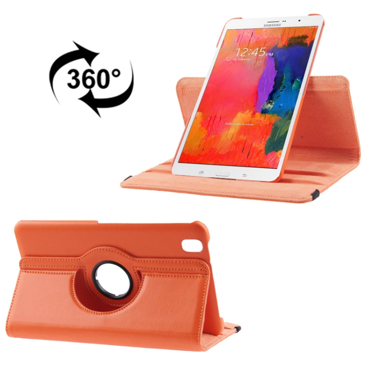 360 Degree Rotatable Litchi Texture Leather Case with 2-angle Viewing Holder for Galaxy Tab Pro 8.4 / T320
