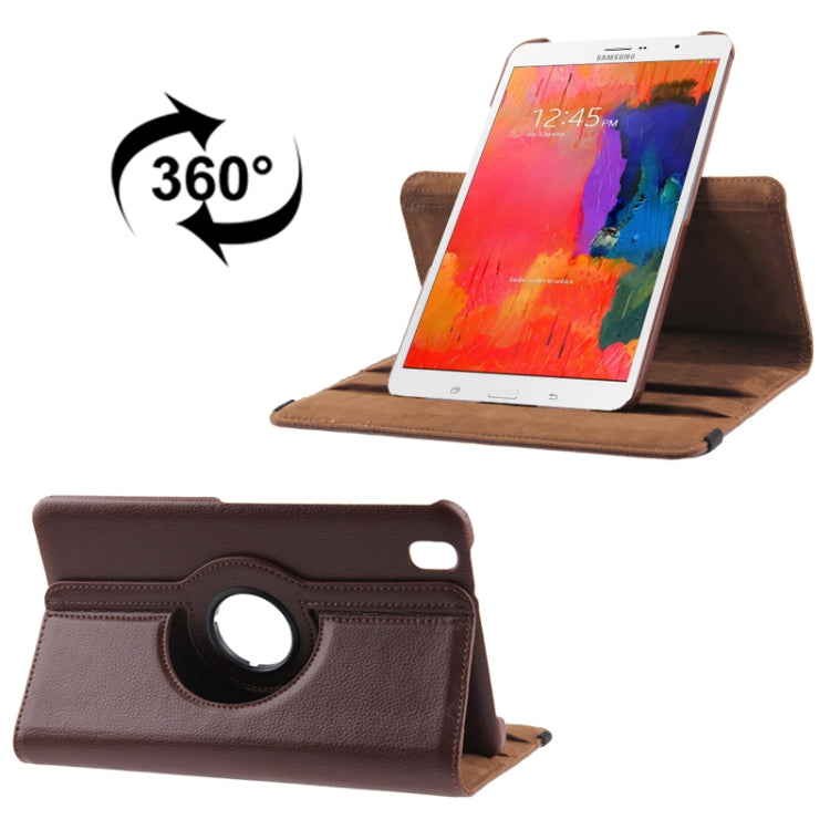 360 Degree Rotatable Litchi Texture Leather Case with 2-angle Viewing Holder for Galaxy Tab Pro 8.4 / T320