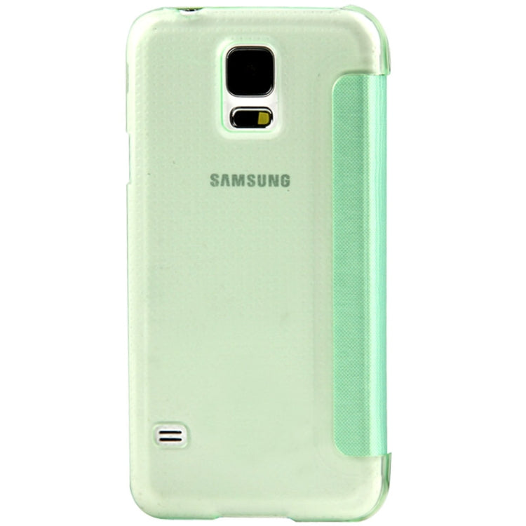 Horizontal Flip Leather Case with Call Display ID for Galaxy S5 / G900