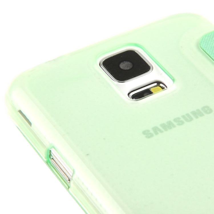 Horizontal Flip Leather Case with Call Display ID for Galaxy S5 / G900