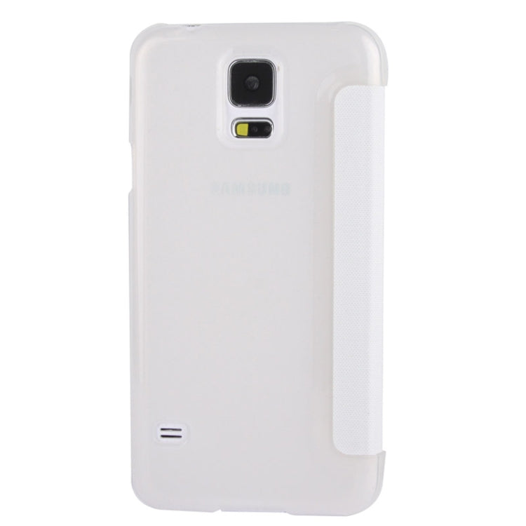 Horizontal Flip Leather Case with Call Display ID for Galaxy S5 / G900