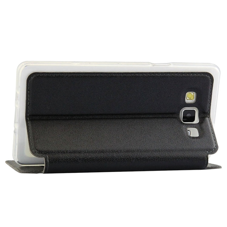 UFO Orange Peel Texture Leather Case with Holder & Card Slot & Caller ID Display for Galaxy A7 / A700F