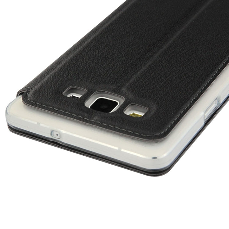 UFO Orange Peel Texture Leather Case with Holder & Card Slot & Caller ID Display for Galaxy A7 / A700F