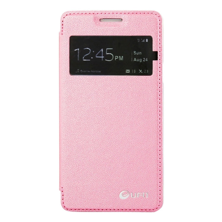 UFO Orange Peel Texture Leather Case with Holder & Card Slot & Caller ID Display for Galaxy A7 / A700F