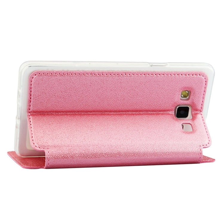 UFO Orange Peel Texture Leather Case with Holder & Card Slot & Caller ID Display for Galaxy A7 / A700F