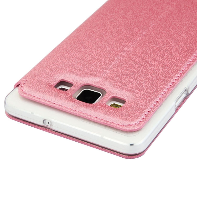 UFO Orange Peel Texture Leather Case with Holder & Card Slot & Caller ID Display for Galaxy A7 / A700F