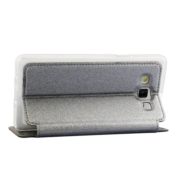 UFO Orange Peel Texture Leather Case with Holder & Card Slot & Caller ID Display for Galaxy A7 / A700F