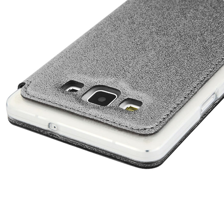 UFO Orange Peel Texture Leather Case with Holder & Card Slot & Caller ID Display for Galaxy A7 / A700F