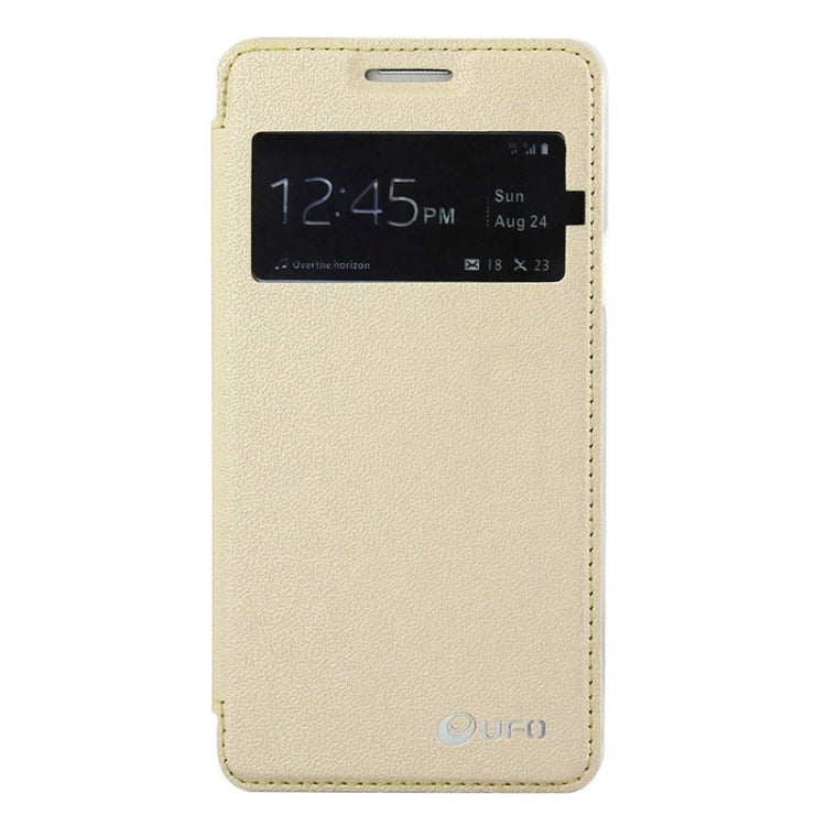 UFO Orange Peel Texture Leather Case with Holder & Card Slot & Caller ID Display for Galaxy A7 / A700F