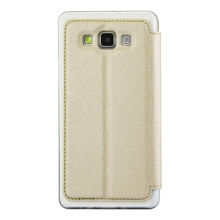 UFO Orange Peel Texture Leather Case with Holder & Card Slot & Caller ID Display for Galaxy A7 / A700F