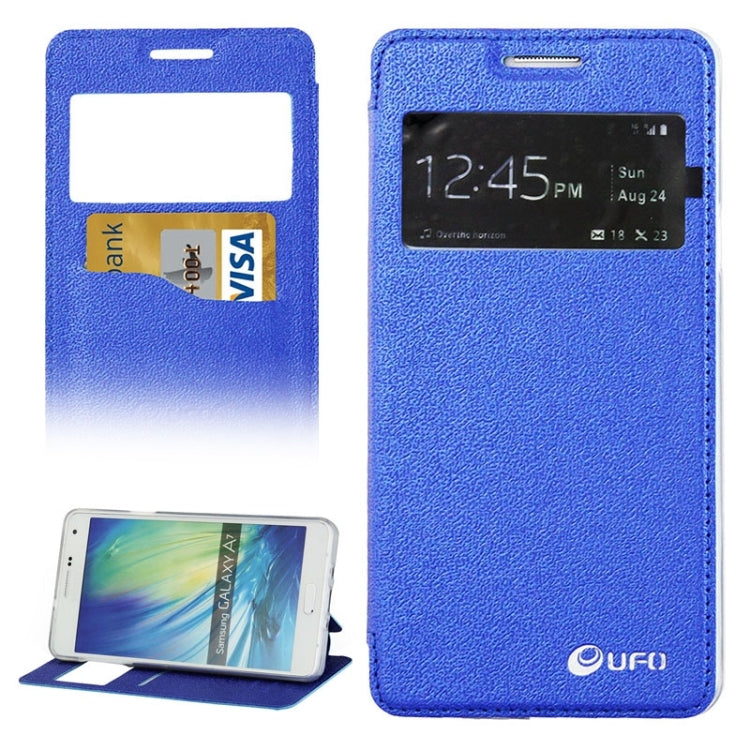 UFO Orange Peel Texture Leather Case with Holder & Card Slot & Caller ID Display for Galaxy A7 / A700F