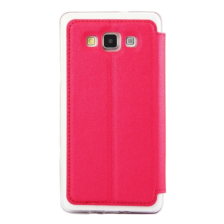 UFO Orange Peel Texture Leather Case with Holder & Card Slot & Caller ID Display for Galaxy A7 / A700F