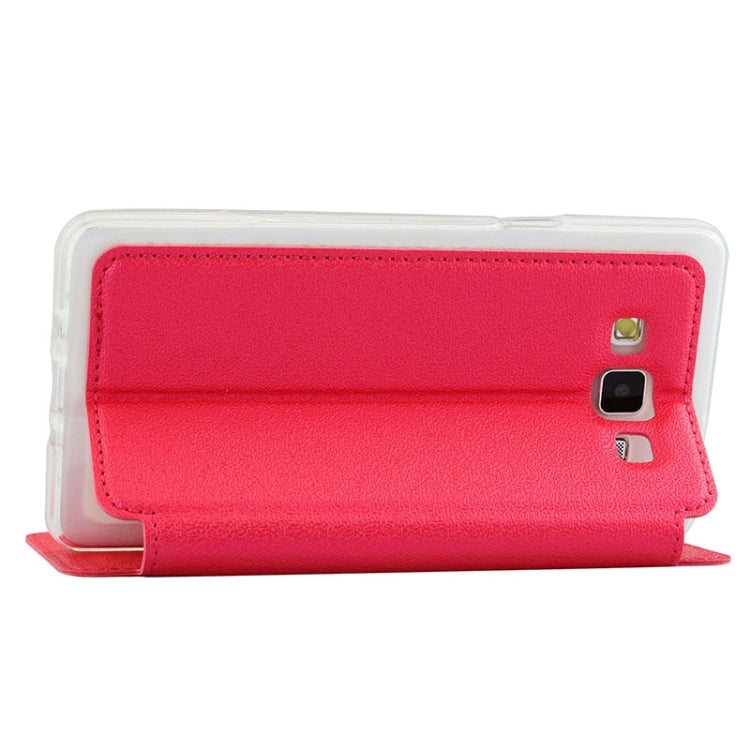 UFO Orange Peel Texture Leather Case with Holder & Card Slot & Caller ID Display for Galaxy A7 / A700F