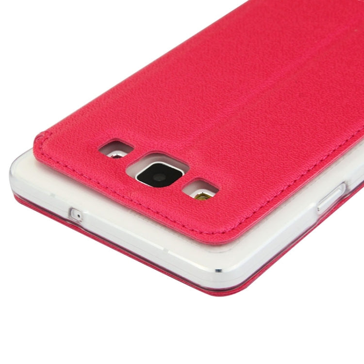 UFO Orange Peel Texture Leather Case with Holder & Card Slot & Caller ID Display for Galaxy A7 / A700F