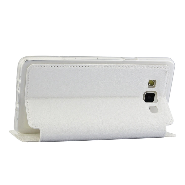UFO Orange Peel Texture Leather Case with Holder & Card Slot & Caller ID Display for Galaxy A7 / A700F