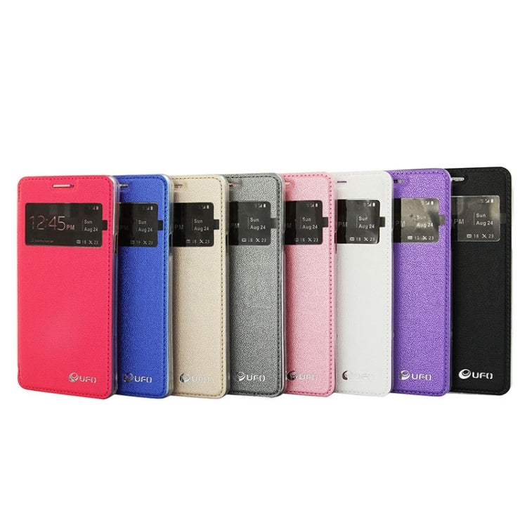 UFO Orange Peel Texture Leather Case with Holder & Card Slot & Caller ID Display for Galaxy A7 / A700F