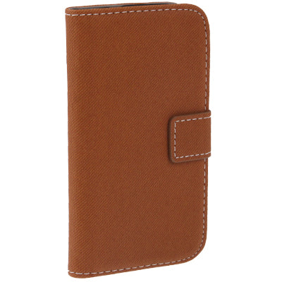 Fabric Texture Left and Right Open Leather Case with Holder & Credit Card Slots for Galaxy SIII / i9300