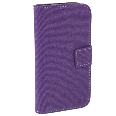 Fabric Texture Left and Right Open Leather Case with Holder & Credit Card Slots for Galaxy SIII / i9300