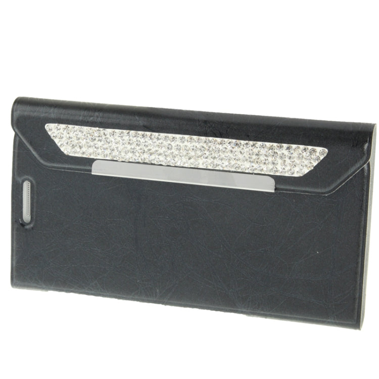 Wallet Style Diamond Encrusted Roots Texture Horizontal Flip Leather Case for Galaxy Note II / N7100