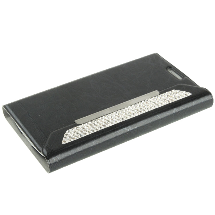 Wallet Style Diamond Encrusted Roots Texture Horizontal Flip Leather Case for Galaxy Note II / N7100