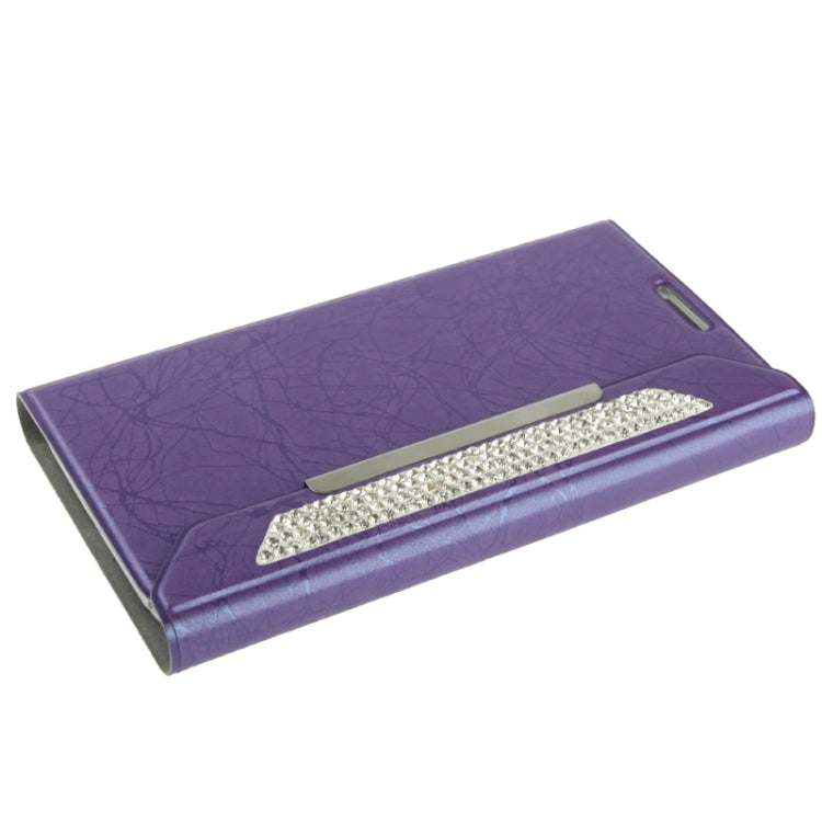 Wallet Style Diamond Encrusted Roots Texture Horizontal Flip Leather Case for Galaxy Note II / N7100
