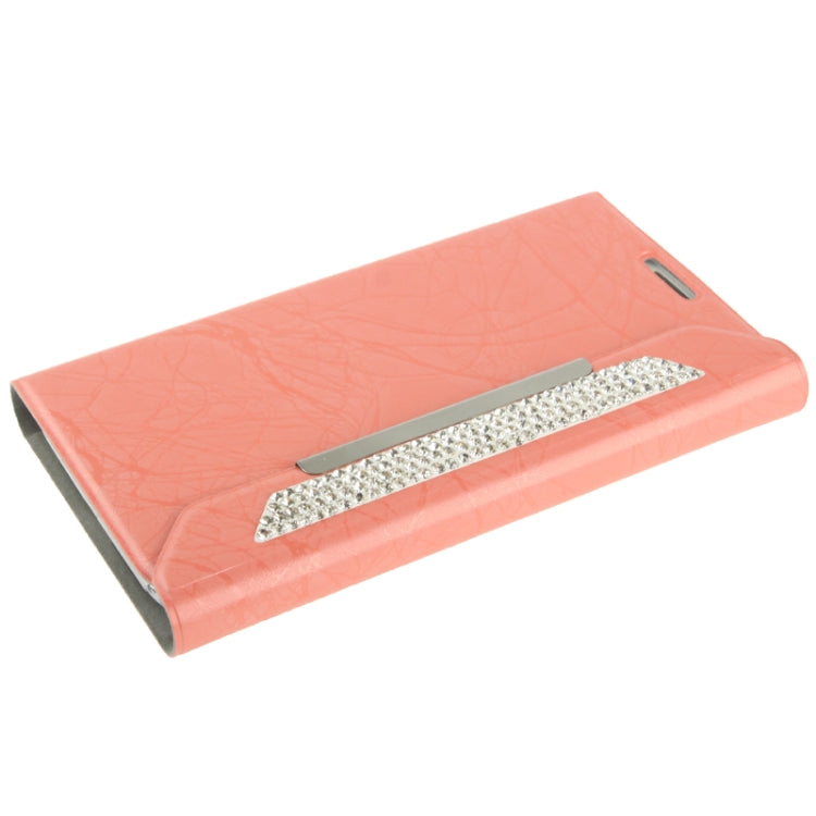 Wallet Style Diamond Encrusted Roots Texture Horizontal Flip Leather Case for Galaxy Note II / N7100