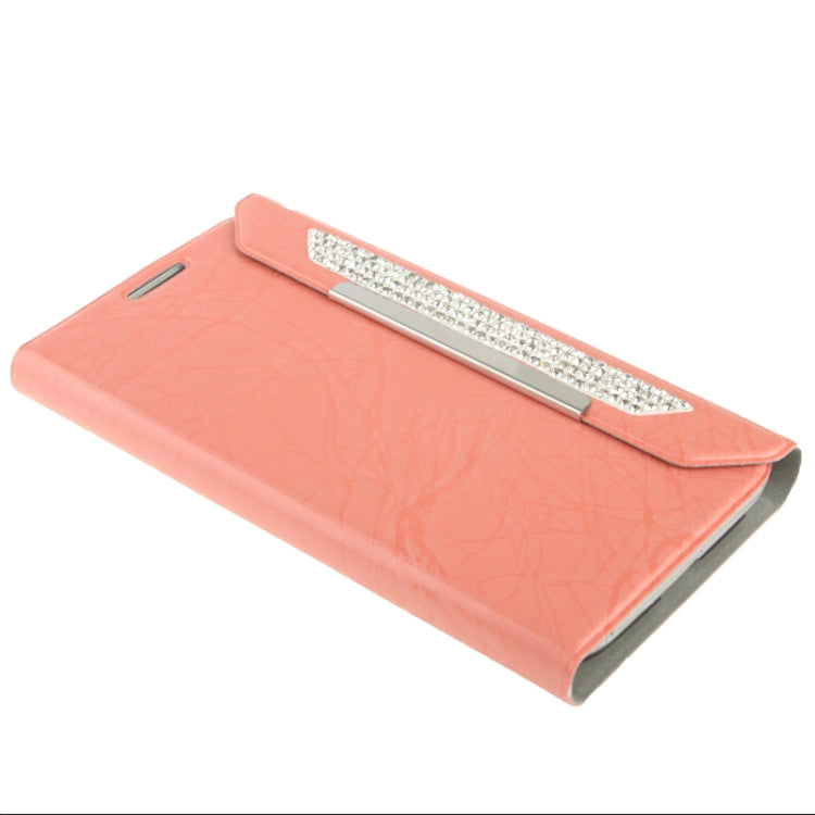 Wallet Style Diamond Encrusted Roots Texture Horizontal Flip Leather Case for Galaxy Note II / N7100